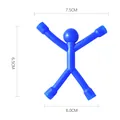 Muñeco magnético azul flexible, dimensiones 7,5cm x 6,5cm x 6,0cm para aliviar estrés - Azul marino