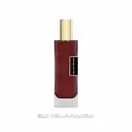 Elegante flacone da 50ml di eau de parfum al caffè nero con liquido rosso scuro brillante - Confezione da 50ml / Caffè Nero