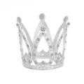 Elegant sparkling silver crystal heart crown accessory for children's birthday party - Hollow Heart Shape / Multi-Drill Mini Silver