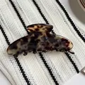 Large tortoiseshell acetate hair claw clip with elegant French-style design - Shark Clips / Large-10cm / Tortoise