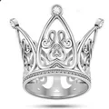 Elegant silver alloy children's crown with heart cutouts and sparkling rhinestones - Heart Cut-out Design / Pattern Small Heart Silver