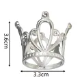 Silver alloy mini crown with rhinestones for kids birthday cake topper decoration - 12-Drill Mini Style / Silver