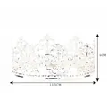 Silver alloy crystal crown for children's birthday with 13.5cm diameter measurements - Large Hollow Filigree Style / Diameter 13.5cm x Height 6cm / Silver