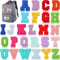 Komplettes Set bunter 7cm Chenille-Buchstaben-Patches A-Z für Rucksack- und Kleiderdekoration - Mehrfarbig Stil B / 26er Set