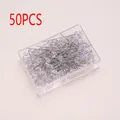 Set of 50pcs crystal head decorative sewing pins stored in a transparent plastic organizer box - Crystal Head Pins / 50 Pieces/Pack (6*38mm)