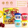 Pop art themed DK'DE lip balm gift set with four fruit-scented moisturizing jars - Lip Mask Kit