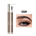BMBN dual-tip eyebrow and eyeliner pen in shade 02, waterproof for microblading effect - Dual-Prong Eyebrow Pencil & Eyeliner (B6996) / 02# Gray Black