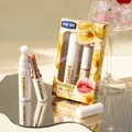 Detailed view of DK'DE Vitamin E moisturizing lip mask and lip balm set in yellow packaging - Orange Vitamin E