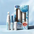 Detail view of nicotinamide lip mask and balm set with blue themed gift box packaging - Blue Nicotinamide