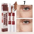 Under eye brightener cream with massage applicator for fine lines - Red Brown / No.01