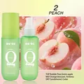 DK'DE Juicy Peach scented Hair and Body Mist 90ml spray in fresh green frosted bottle - Peach (02#PEACH)