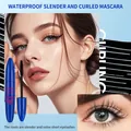 Waterproof curling mascara in vibrant blue tube for long slender lashes and defined volume - MD901-01 (Dark Blue Tube) / Black
