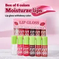 MEIDIAN 6-color lip gloss set featuring a moisturizing cream texture and mirror finish - 6-Color Lip Glaze Set (M924)