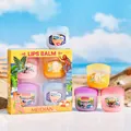 Set de 4 bálsamos labiales hidratantes MEIDIAN para labios secos con diseño de playa - Estilo MD936 (MD936) / 4 Piezas
