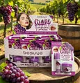 Detail showing grape-scented lip balm and lip mask set with vineyard background. - Grape / 24 Units Display Kit