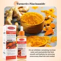 Primer plano del exfoliante Bosuya Turmeric Ampoule con raíces de cúrcuma natural - Amarillo jengibre