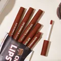MEIDIAN 5-piece chocolate liquid lipstick set with waterproof matte finish for long lasting wear - Chocolate Lip Glaze Five Pieces (MD933) / 5 Pieces (2g/Piece)