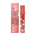 Portable 4-in-1 velvet lipstick pen set by MEIDIAN with multiple shades in one tube - MD913-2 / 4-Color Combo Series B