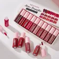 MEIDIAN 10-piece non-transfer lip gloss set with various vibrant shades and pink caps - 10 Piece Set / MD928 Lip Glaze Set