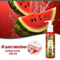 Bosuya watermelon exfoliating cream in red pump bottle for body cleansing - Watermelon