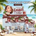 Bosuya Kokosnuss-Lippenbalm und Lippenmaske Set zur Lippenpflege - Einzelne Kokosnuss-Geschmack (B2238-1)