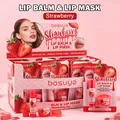 Bosuya Erdbeer-Lippenbalsam und Lippenmaske Set zur Befeuchtung und Pflege der Lippen - Einzelne Erdbeer-Geschmack (B2238-2)