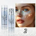 Bosuya Glitter Stick argento #02 per viso capelli e corpo trucco scintillante - Stile 02 Colore Argento