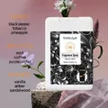 Bosuya profumo spray portatile in formato tessera con note di pepe nero e tabacco - Stile Floreale Nero (B2105-black)