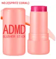 ADMD Jelly Blush Stick for Lip and Cheek in shade NO.2 Spritz Coral for a natural glow - 02 Spritz Coral