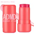 ADMD Jelly Blusher Stick No.3 Chill Red dual-use for cheeks and lips facial makeup - 03 Chill Red