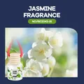 Petit désodorisant voiture suspendu au jasmin 8ml avec bouchon bois et cordon rouge - Parfum de Jasmin (FBCZ043-25)
