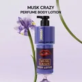 Purple FORMBO Musk Crazy perfume body lotion in a moisturizing pump bottle container - Musk Crazy Style (FBCZ092)
