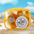 FORMBO summer bath set with body wash, body butter, and hair mist in a yellow PVC bag - Yellow Three-In-One Grooming Collection (FBTH002-25) / 90ml Body Wash + 75ml Body Butter + 30ml Spray / Yellow