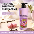 FORMBO Vanilla Milkshake perfume body lotion in a purple pump bottle for sweet skin - Vanilla Milkshake Scent
