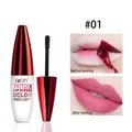 Detailed view of QICIY peel-off lip gloss with before and after tearing effects - 10.00g / #01 Pink