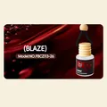 Pendentif parfum de voiture FORMBO Blaze avec bouchon diffuseur en bois sur fond rouge luxe - Flamme (FBCZ113-26)