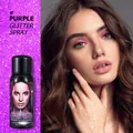 Spray de purpurina morada para el cuerpo para un efecto brillante en envase de 120 ml. - Púrpura