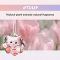 Carta profumata appesa FORMBO al tulipano con illustrazione di gatto carino cartone - Tulipano