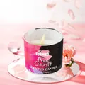 FORMBO geurkaars met roze bloemenetiket op spiegelbasis en zachte rozenblaadjes - Prachtige Bloemen (FBLZ003-25) / 80.00g