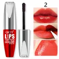 Detailed step-by-step application of QICIY long-lasting red peel-off lip gloss stain - 10.00g / Bright Red (02)