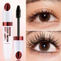 Detail showing before and after effect of QICIY volume mascara for thick lashes - 10g Pack / Black