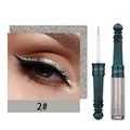 QICIY glitter liquid eyeliner in silver shade 2, waterproof and long-lasting shimmer. - Silver (2#)