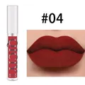 QICIY matte liquid lipstick shade #04 in deep red for long-lasting lip makeup - Single Pack / #04