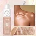 QICIY liquid body glow oil highlighter with shimmering moisturizing effect in shade 2 - 02# Champagne Gold