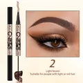 QICIY 4-claw eyebrow pen and tint combo in shade 2 light brown, waterproof formula - 02# Light Brown