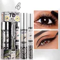 QICIY professional 2-in-1 waterproof mascara and eyeliner set in carbon black finish - Shade 04 Black And White Retro Style