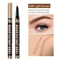 Close-up of 4-tip microblade eyebrow pen showing natural light brown hair-like strokes - 02# Light Brown