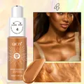 Long-lasting QICIY shimmering bronze body glow oil liquid highlighter in shade 4 - 04# Deep Bronze