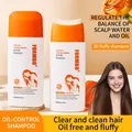 FORMBO 200ml olie-controleshampoo voor 3D pluizig haar met massage-applicator opzetstuk - 200ml Versterkende Oliecontrole Shampoo (FBXFS008-25)