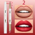 QICIY dual-ended matte lipstick and lip liner pen in vibrant red shade number 2 - Color 2 (Q1116#2) / 2.0g